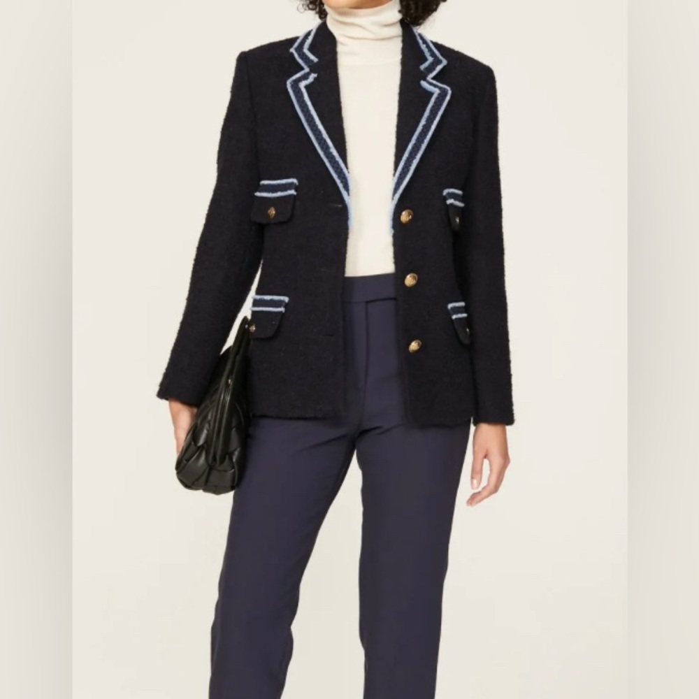 Talbot Sz 6 Navy Women’s Blazer with Gold Buttons - Picture 3 of 15